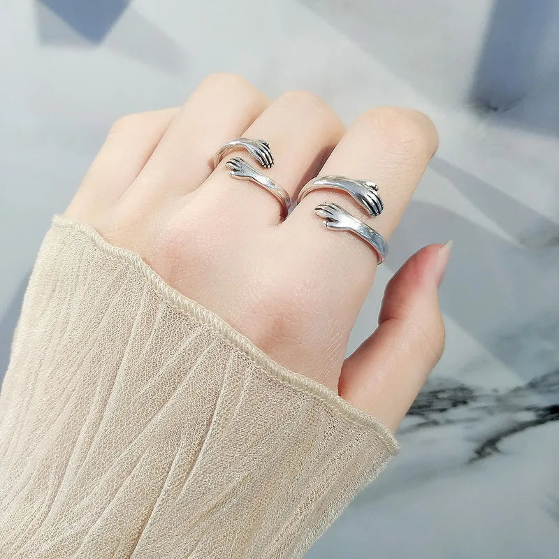 Promise Two Hands Love Heart Couple Ring