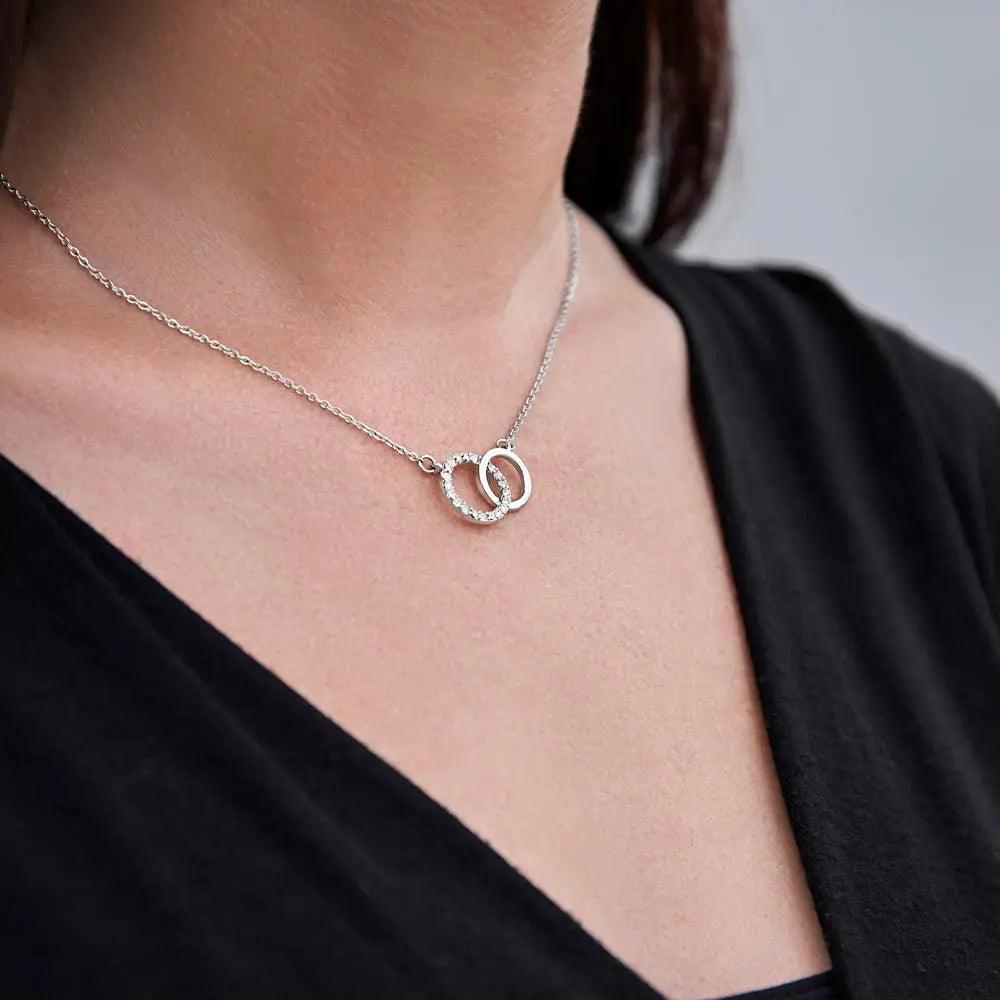 Girls Double Circle Pendant Necklace