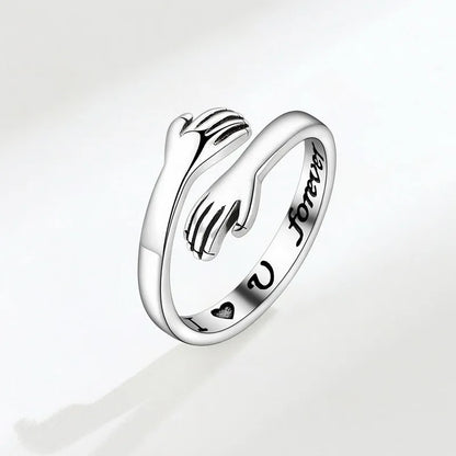 Promise Two Hands Love Heart Couple Ring