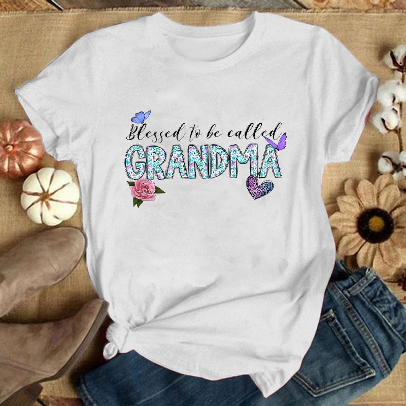 Short Sleeve Tee Shirt Blessed To Be Called Grandma