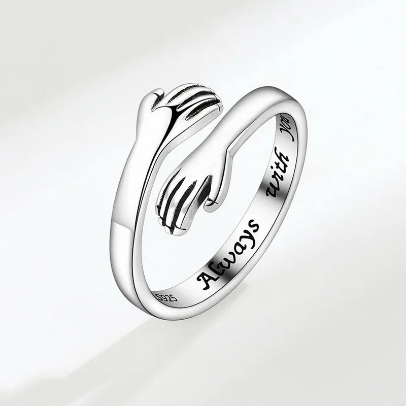 Promise Two Hands Love Heart Couple Ring