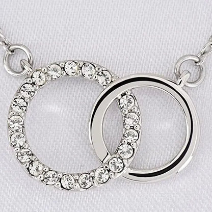 Girls Double Circle Pendant Necklace